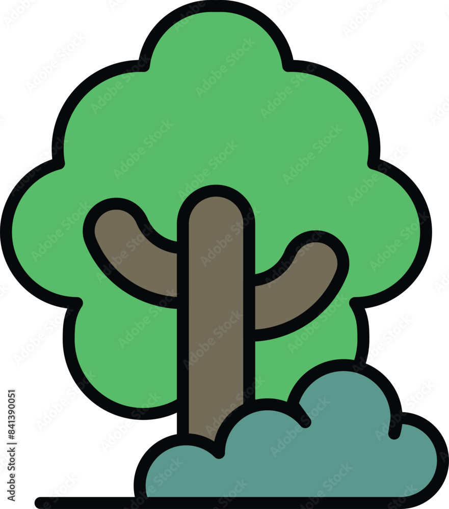 Poster a tree with a trunk and branches