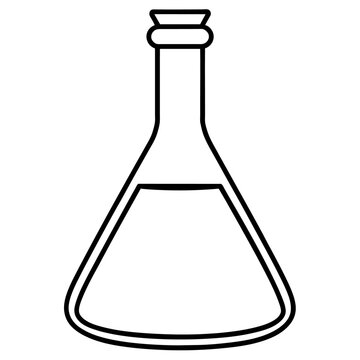 recommend clip art: Lab flask outline coloring book page line art drawing
