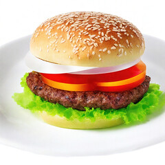 hamburger on a plate