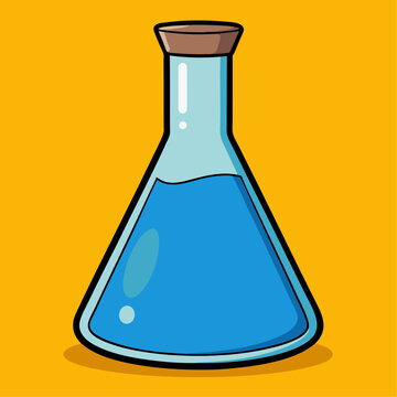 recommend clip art: Lab flask cartoon vector clipart Illustration
                    