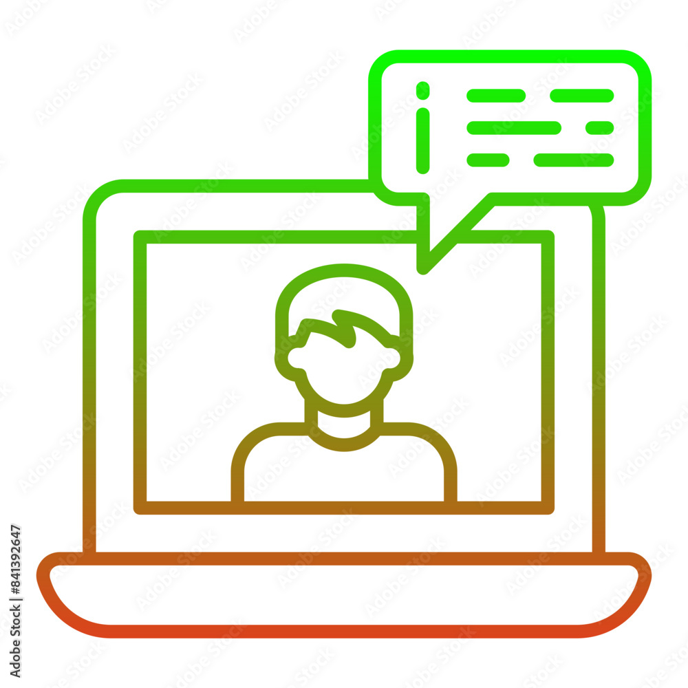 Wall mural live chat icon