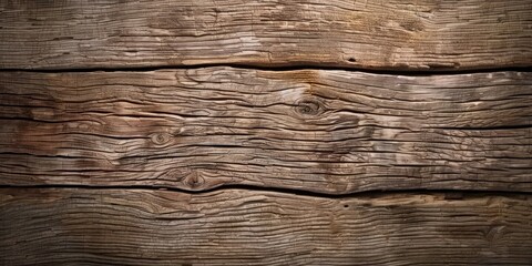 Fototapeta premium Close-up of a rustic wooden surface, showcasing rich, natural textures and patterns in warm, earthy tones, ideal for a background.