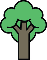 Broccoli icon in white and black style