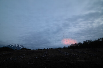 Obraz premium 春の山梨の風景