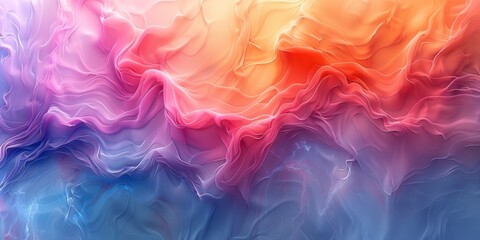 Fototapeta premium Immerse in the swirling hues of this vibrant abstract art, showcasing the dynamic interplay of sunset colors in fluid motion, perfect for creative backgrounds or artistic projects.