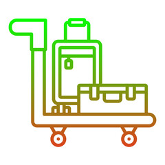 Luggage cart Icon