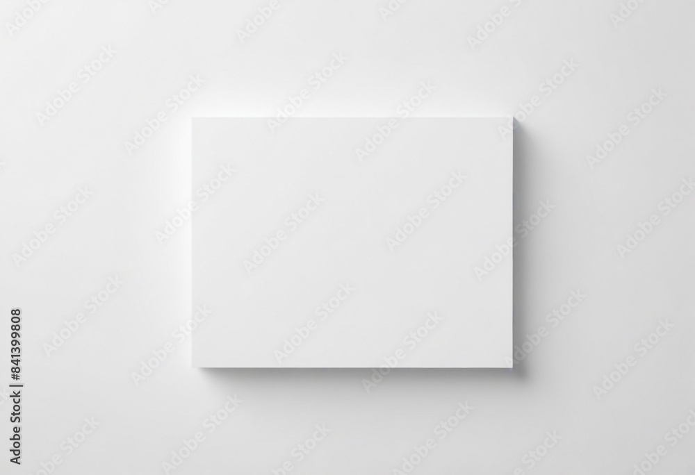 Wall mural blank white paper on white background