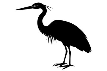 Fototapeta premium heron silhouette vector illustration