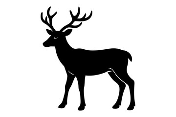 reindeer silhouette vector illustration