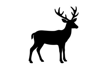 reindeer silhouette vector illustration