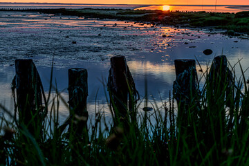 sunset on the lake