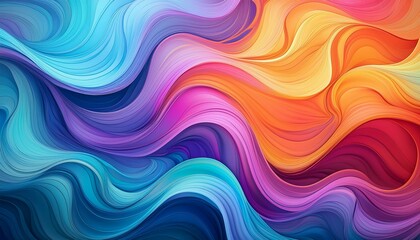 Obraz premium Colorful Swirls and Waves abstract background 