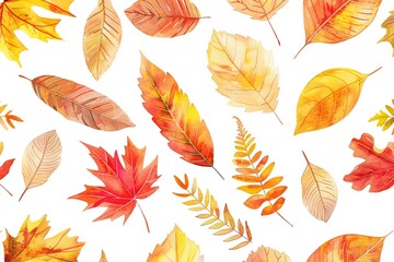 Obraz premium autumn leaves illustration