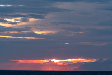 Beautiful sunset above the sea