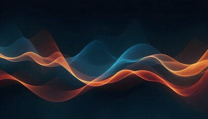 Smooth gradient background orange blue color abstract wave backdrop, banner poster header design