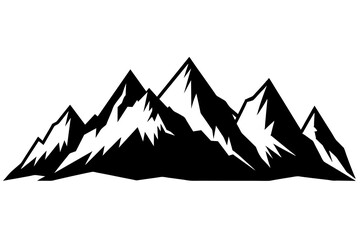 vector mountains silhouette illustration