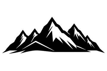 vector mountains silhouette illustration