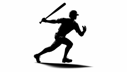 Obraz premium Shadow of a baseball player