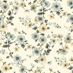 Seamless delicate little flowers pattern decorative
