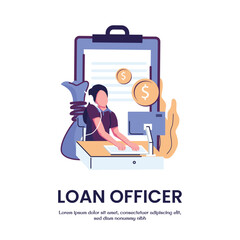 loan officer flat style illustration vector design