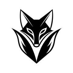 minimalist Fox logo vector art illustration icon