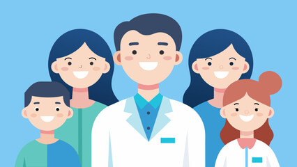 family dentist vector illustration