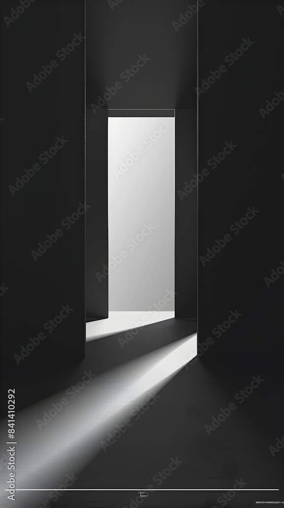 Aufkleber minimalist black and white frame with clean lines on plain background emphasizing simplicity and ele