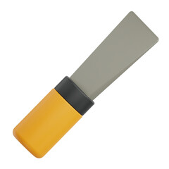 3D Render Chisel Icon Illustration. Isolated on Transparent background