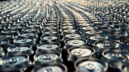 Obraz premium Aluminum cans soda background. Generative AI