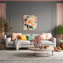 "In the heart of the home, the living room beckons with its inviting ambiance, where laughter dances amidst the gentle glow of shared moments."