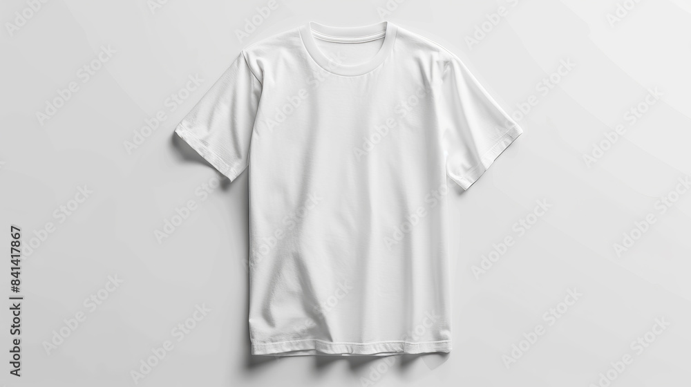 Poster a white t-shirt mockup on a clean light background, suitable for design and branding concepts. gener