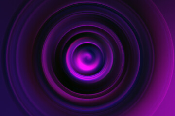 Abstract purple Spiral element, concentric gradient circle for music projects.