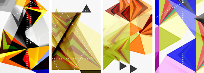 Minimalist triangular geometric clean concept posters for wallpaper, business card, cover, poster, banner, brochure, header, website