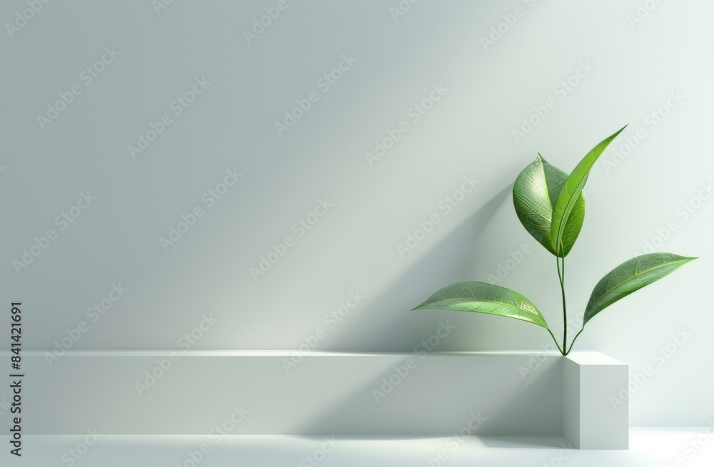 Poster a simple background image of a corner of a room with shadows from various angles. the light color is