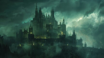 Fototapeta premium Game concept dark castle scene