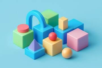 Obraz premium Trendy 3d flat icon