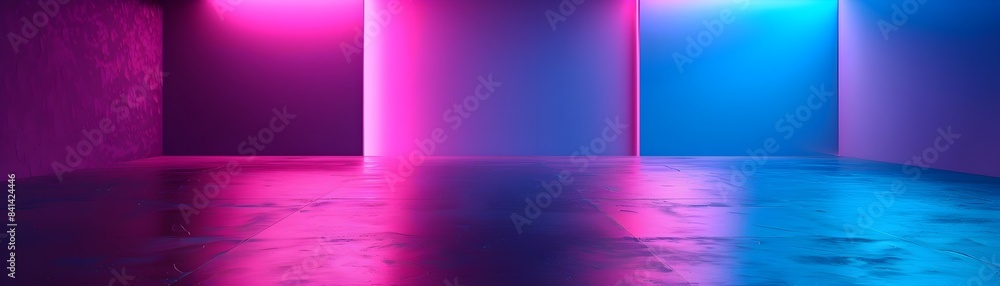 Poster vibrant neon gradient backdrop for alluring product displays and copy space