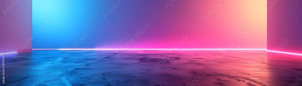 Poster vibrant neon gradient backdrop for alluring product displays and concepts