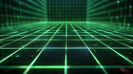 Obraz premium Mesmerizing Neon Grid Background for Tech and Gaming Presentations