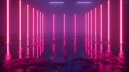 Obraz premium Sleek and Modern Neon Light Background for Displaying Products and Concepts