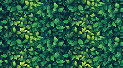 Close-up 2D seamless texture of green leaves