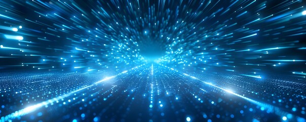 Fototapeta premium Vibrant Neon Blue Burst Background for Dynamic Product Displays