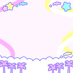 レトロポップ！サマースカイスクエア壁紙⭐︎