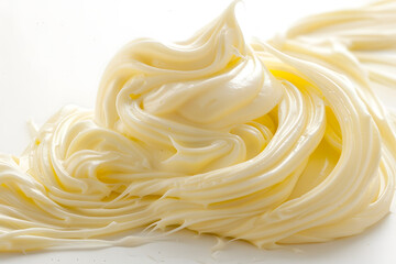 "Cream Isolated on White Background"