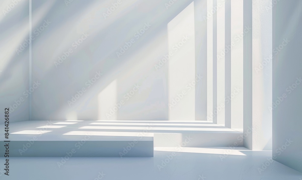 Aufkleber a widescreen background image with geometric shadows and light shapes for the presentation of produc
