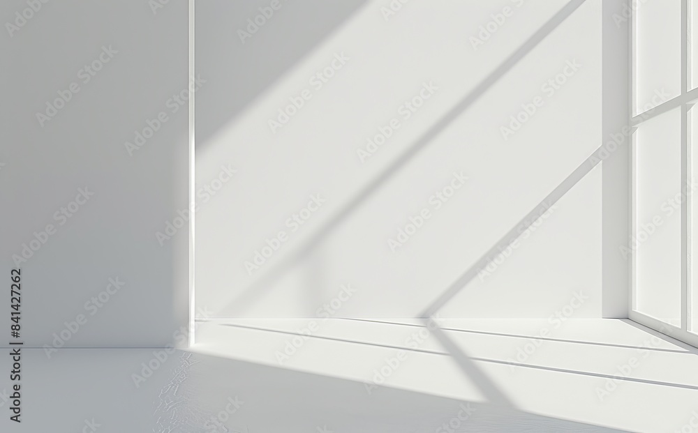 Poster a light gray background image with minimalistic design of shadows and lights for creative presentati