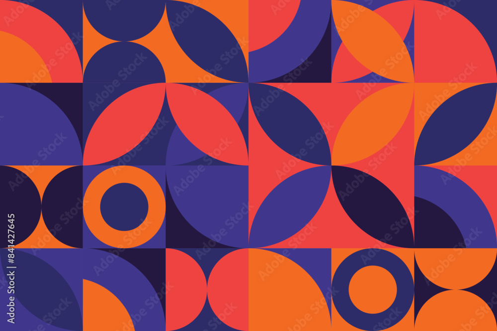 Poster abstract geometric pattern background, abstract pattern background with retro color theme.