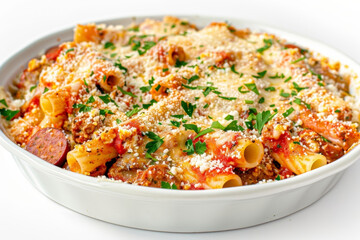 Artisan Baked Ziti with Sweet Turkey Sausage and Ricotta