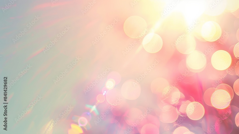 Poster a pastel gradient background with a soft lens flare overlay, exuding a gentle and calming vibe.
