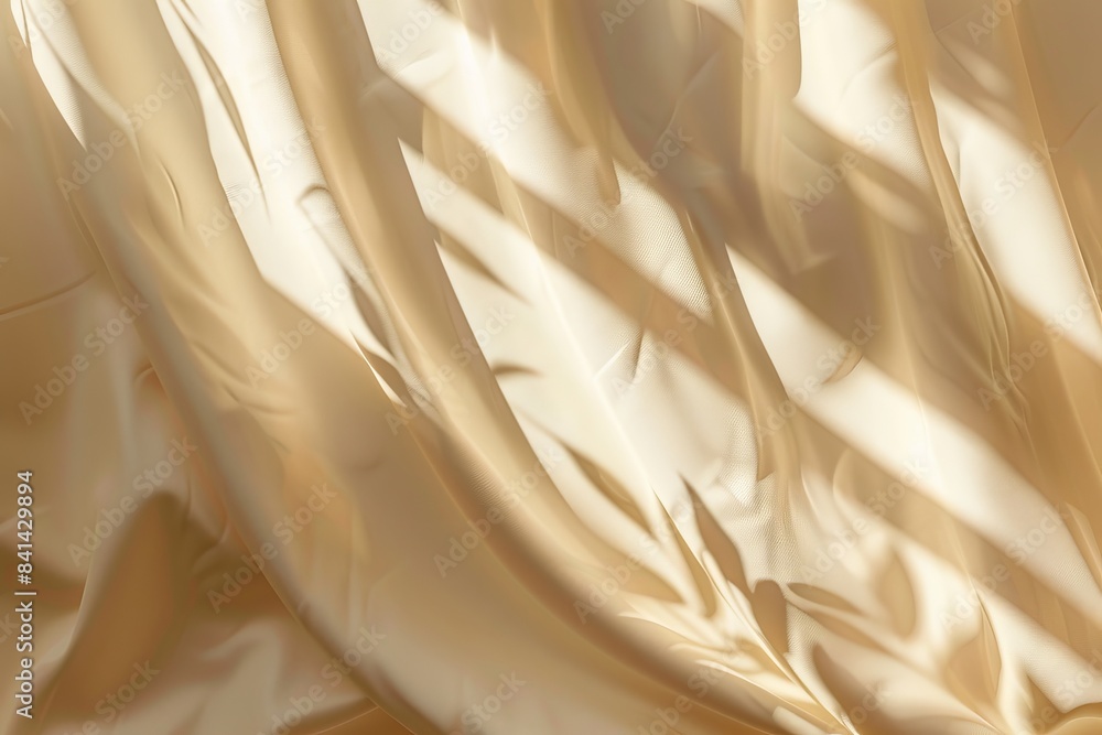 Poster a minimal abstract beige background for a product presentation with light and intricate shadows from